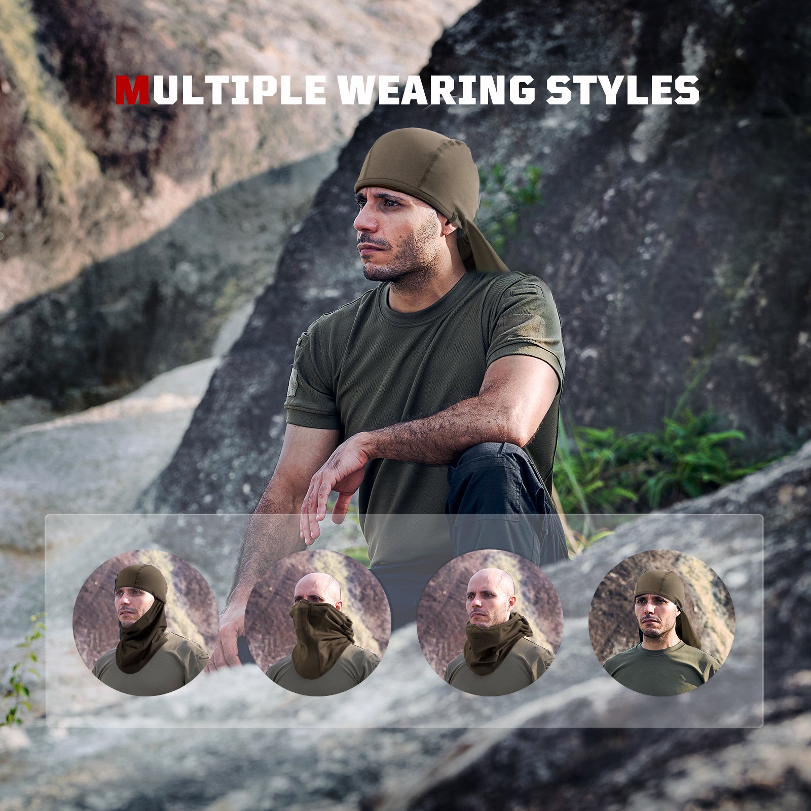 1TG Tactical Airsoft Mask - Balaclava Ski Mask Windproof Full Face Cover